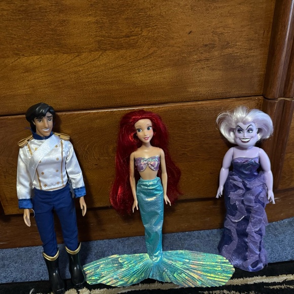 Disney Ariel, Prince, and Sea Witch Doll Trio - Picture 1 of 2